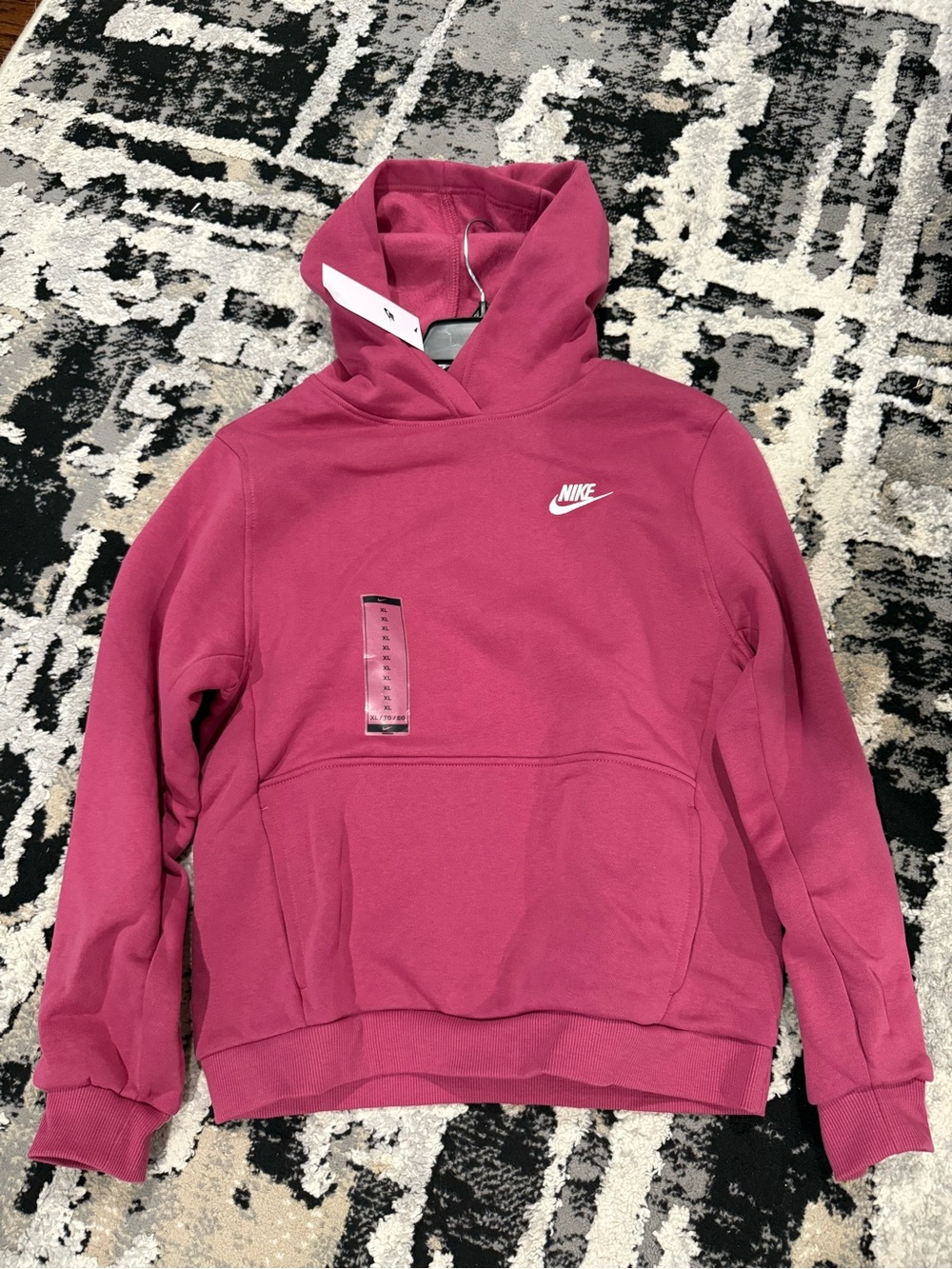 Nike Kids' Magenta Hooded Pullover Sweatshirt XL